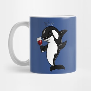Orca Killer Whale Wine Drinking Funny Ocean Party Mug